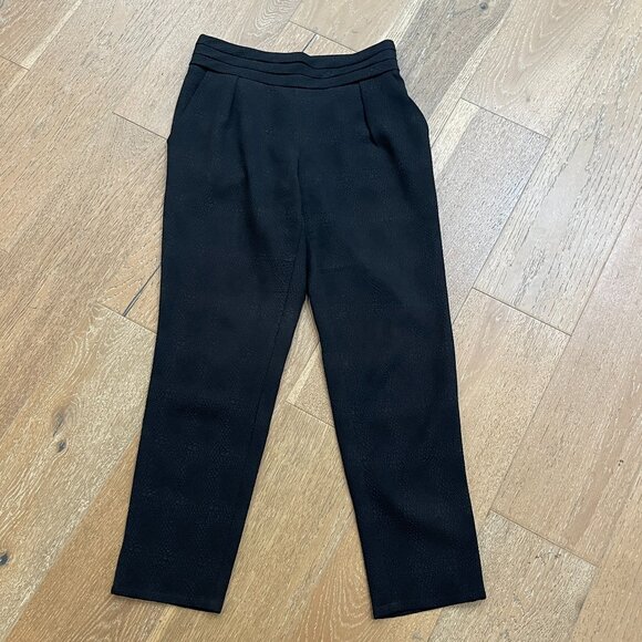 Ella Moss Black Textured Pants - Size XS - Picture 1 of 6
